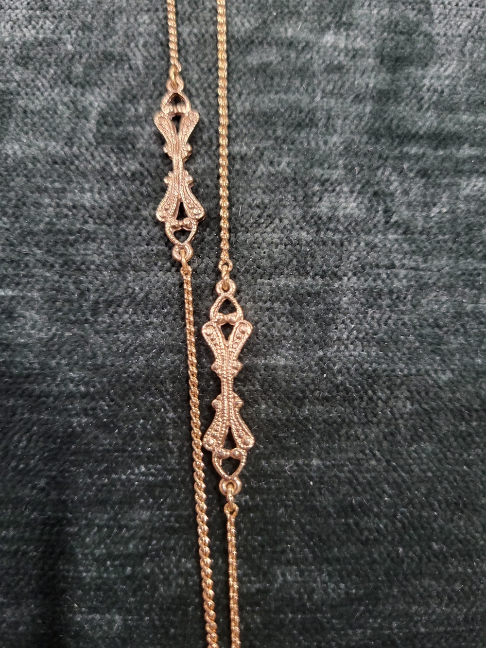 1928 Gold Lace-Link Necklace for Women